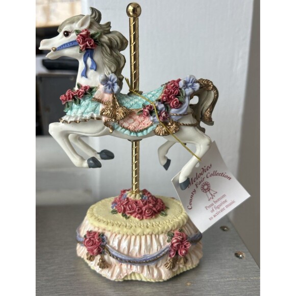 Musical Carousel Horse Heritage House County Fair Collection-Plays Yesterday-NEW - Picture 3 of 8